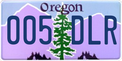 OR license plate 005DLR