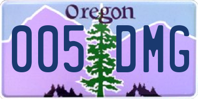 OR license plate 005DMG