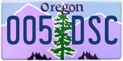 OR license plate 005DSC