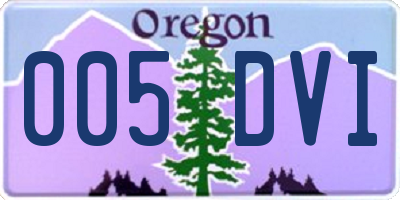 OR license plate 005DVI
