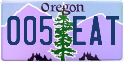 OR license plate 005EAT