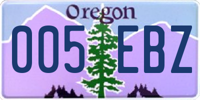 OR license plate 005EBZ
