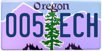 OR license plate 005ECH