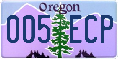 OR license plate 005ECP