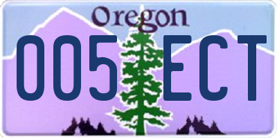 OR license plate 005ECT