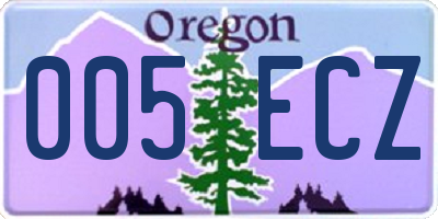 OR license plate 005ECZ