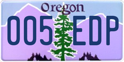 OR license plate 005EDP