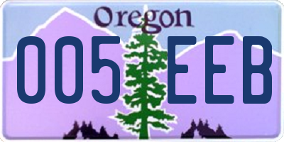 OR license plate 005EEB