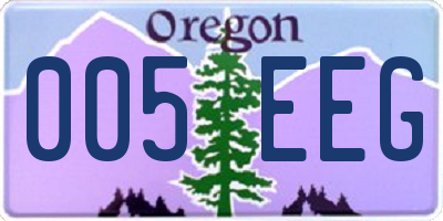 OR license plate 005EEG