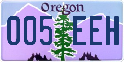 OR license plate 005EEH