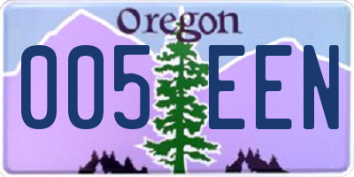 OR license plate 005EEN