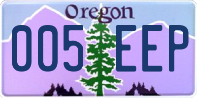 OR license plate 005EEP