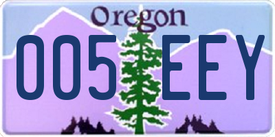 OR license plate 005EEY