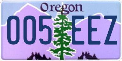 OR license plate 005EEZ
