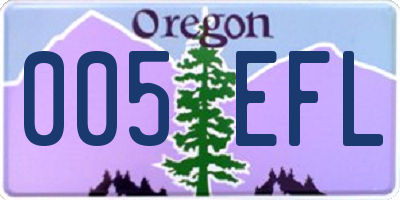 OR license plate 005EFL