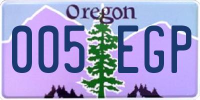 OR license plate 005EGP
