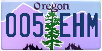 OR license plate 005EHM