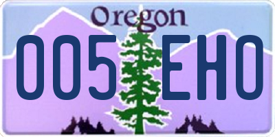 OR license plate 005EHO
