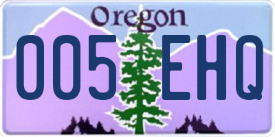 OR license plate 005EHQ