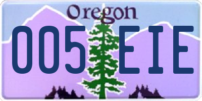 OR license plate 005EIE