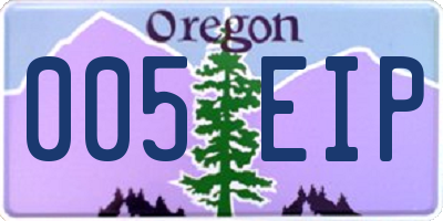 OR license plate 005EIP