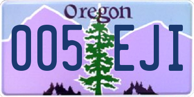 OR license plate 005EJI