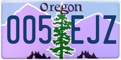 OR license plate 005EJZ