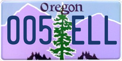 OR license plate 005ELL