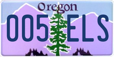 OR license plate 005ELS