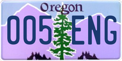OR license plate 005ENG