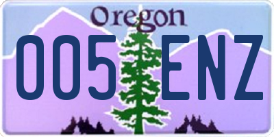 OR license plate 005ENZ