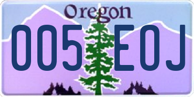 OR license plate 005EOJ