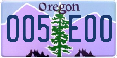 OR license plate 005EOO