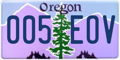 OR license plate 005EOV