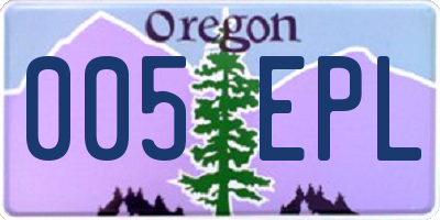 OR license plate 005EPL