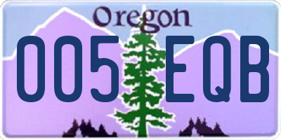 OR license plate 005EQB