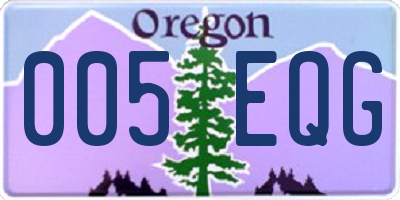 OR license plate 005EQG