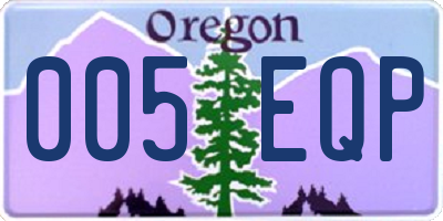 OR license plate 005EQP