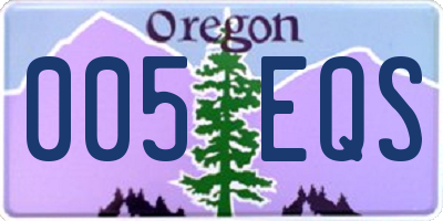 OR license plate 005EQS