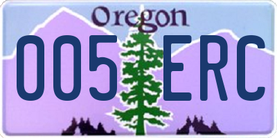 OR license plate 005ERC