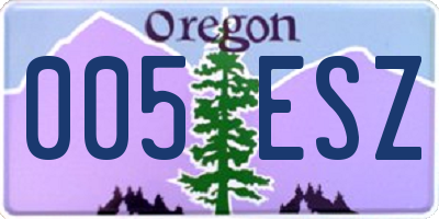 OR license plate 005ESZ