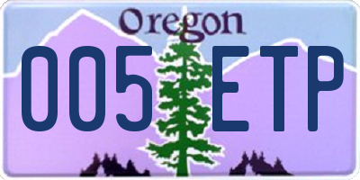 OR license plate 005ETP