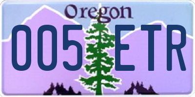 OR license plate 005ETR