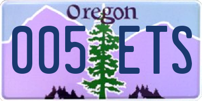 OR license plate 005ETS