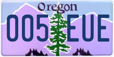 OR license plate 005EUE