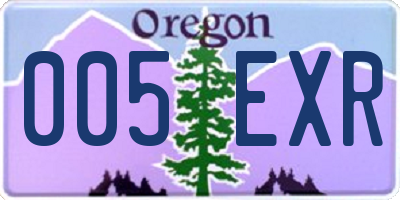 OR license plate 005EXR