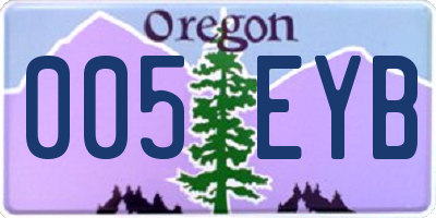 OR license plate 005EYB