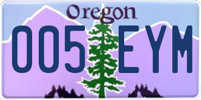 OR license plate 005EYM