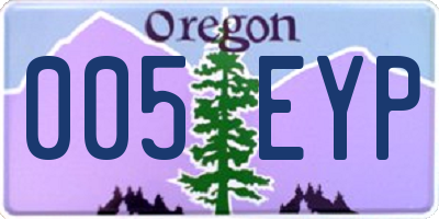 OR license plate 005EYP