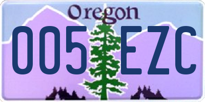 OR license plate 005EZC